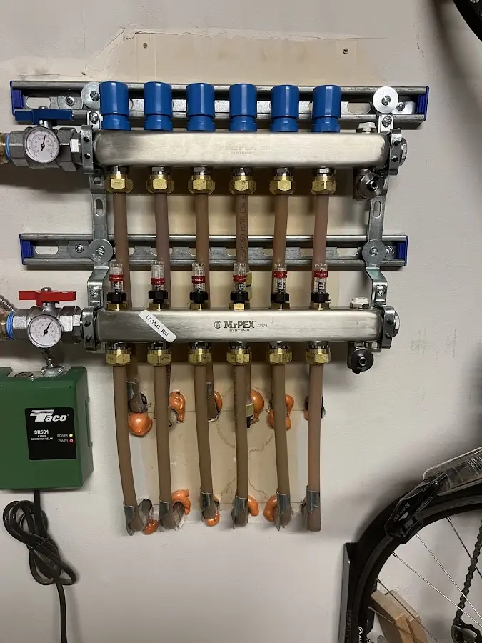 Plumber performing Gas Line Installation at a residential property in Gleed